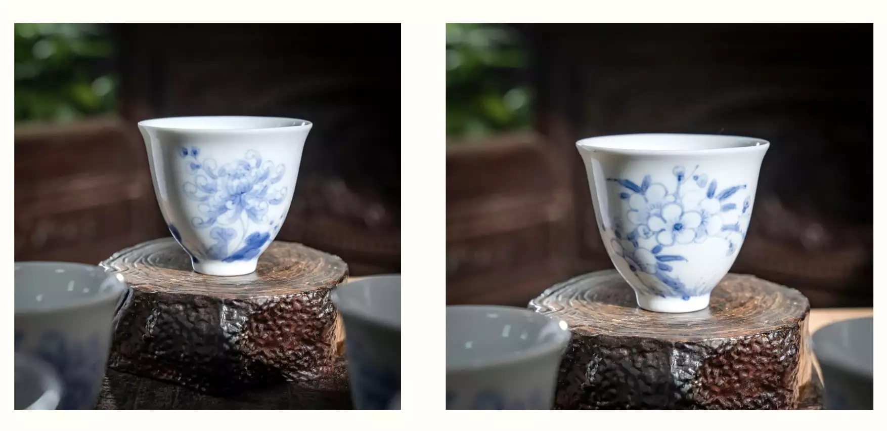 Tasse Bát Tràng en porcelaine décorée