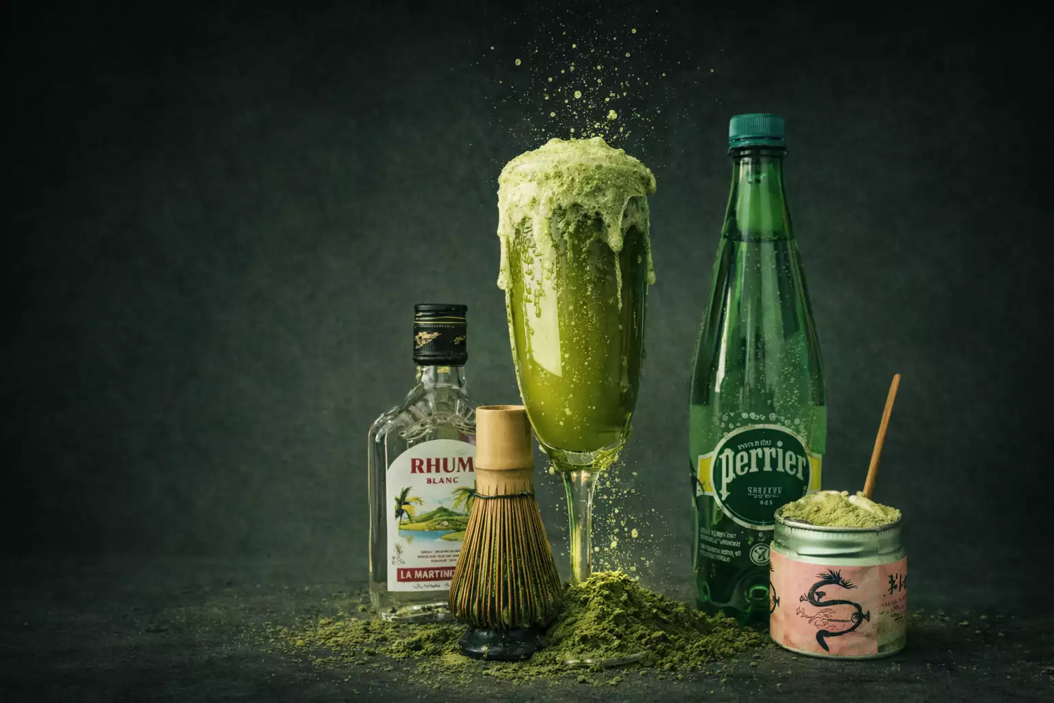 cocktail matcha pétillant - matcha sparkling