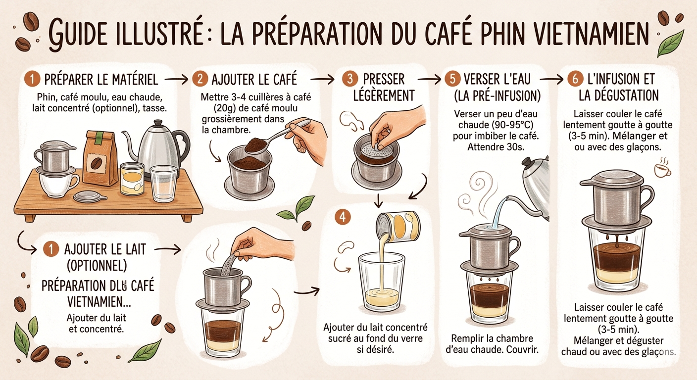 Comment bien préparer le café de spécialité à la maison ? 1 Phin vietnamien - Les principales méthodes pour faire un café de spécialité à la maison