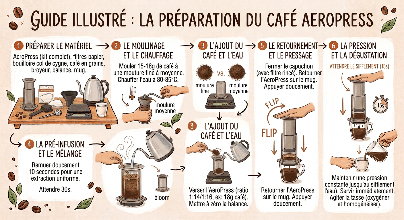 Comment bien préparer le café de spécialité à la maison ? 8 Aeropress - Les principales méthodes pour faire un café de spécialité à la maison