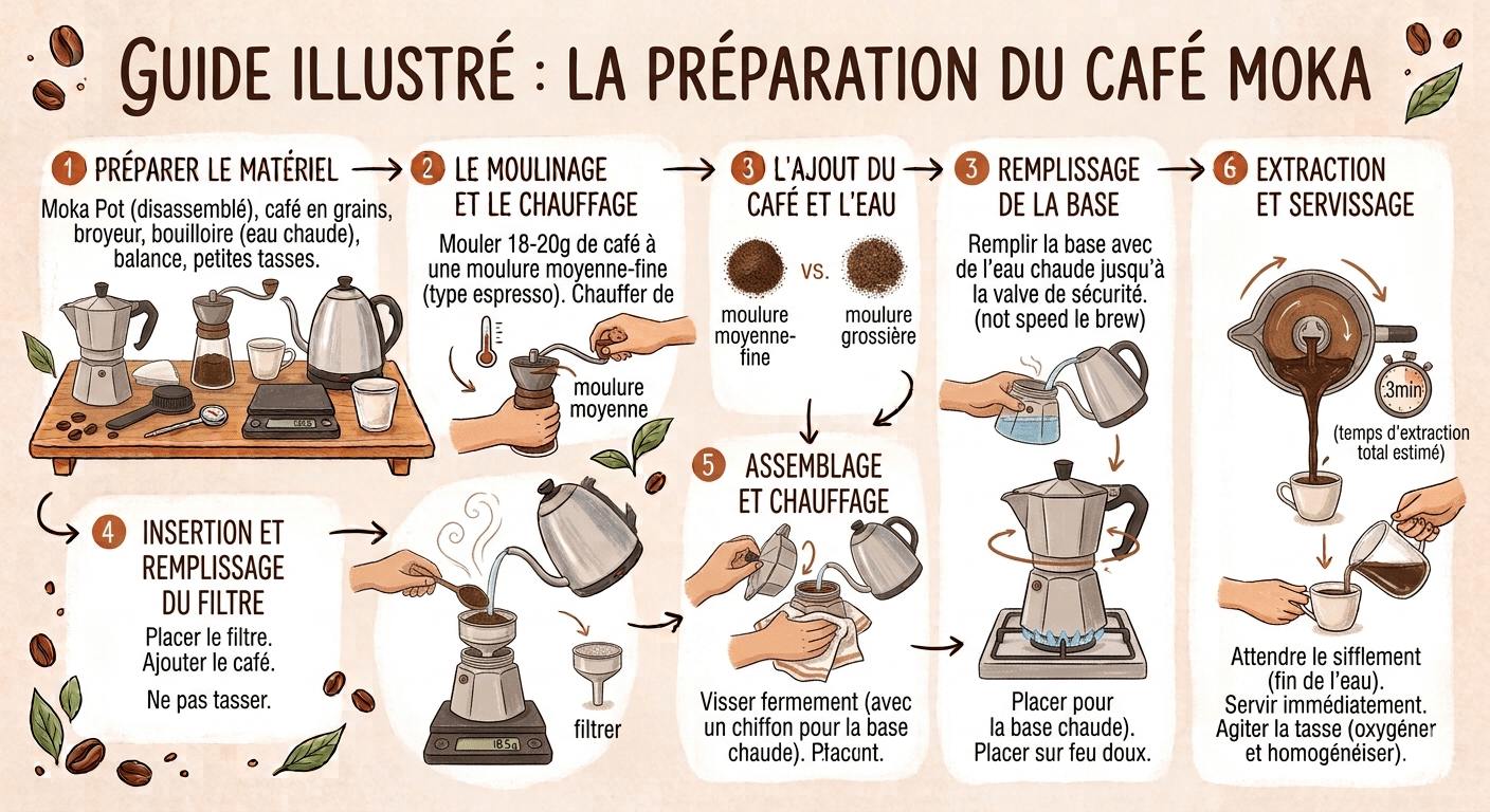 Comment bien préparer le café de spécialité à la maison ? 7 Moka Pot - Les principales méthodes pour faire un café de spécialité à la maison